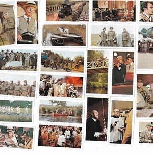 Dads Army - Ensemble complet de 25 cartes commerciales émises par Primrose Confectionery en 1973. cadeau d’émission de télévision classique vintage des années 70