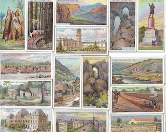 50 Vintage Cigarette Cards - Overseas Dominions: Australia. 1914. Full Set. Wills. Tobacco cards Trade cards. History Aussie Gift
