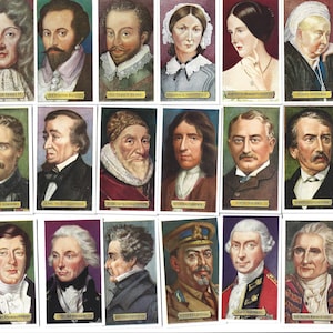 50 Vintage Zigaretten Motive - Erbauer des Imperiums. 1937. Vollständiges Set. Mit Kensitas. Tabak Karten. Britische Geschichte, Historisches Geschenk