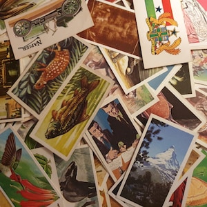 100 Vintage Brooke Bond Teekarten zufällige Auswahl. Handelskarten. Ephemera. Kunsthandwerk. Ephemera Pack. Bujo, Scrapbooking. Junk Journal