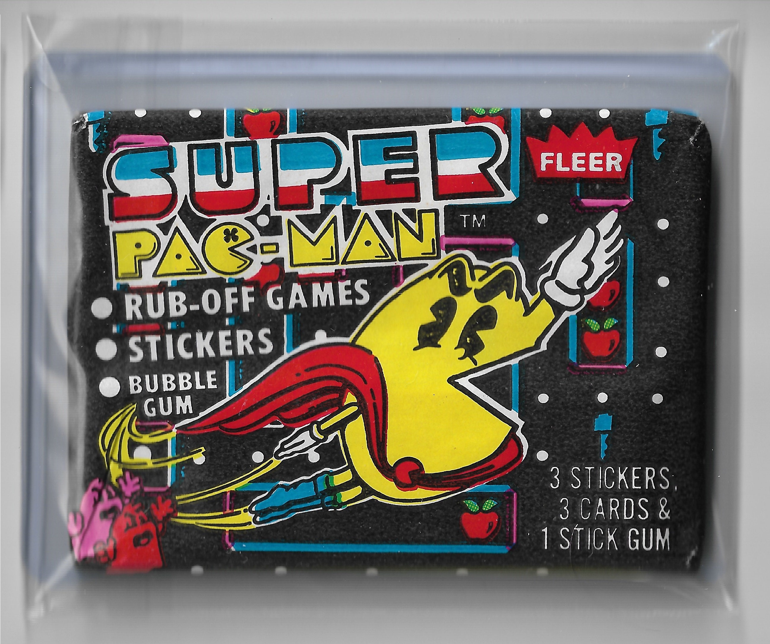 1981 Ms PAC-MAN I COMPLETED ACT IV #46 of54 STICKER RUB OFF CARD WAX PACK FLEER 