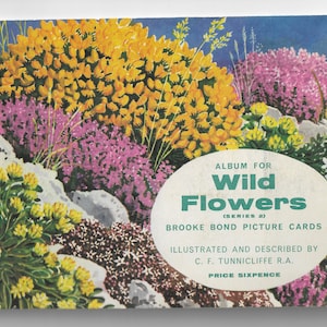 Wild Flowers Serie 2 - Brooke Bond Teekartenalbum. Komplett mit allen eingeklebten Karten (1959)