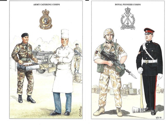British Army Support Arms & Services Postcard Set. 6 Postcards. Military  Uniforms. Gift. Catering Military Nursing Educational Corps