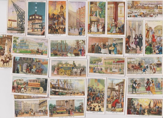 50 Vintage Cigarette Cards - the Story of London. 1934. Full Set. Churchman  Tobacco. British History, Historical Gift