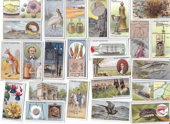 50 Vintage Cigarette Cards