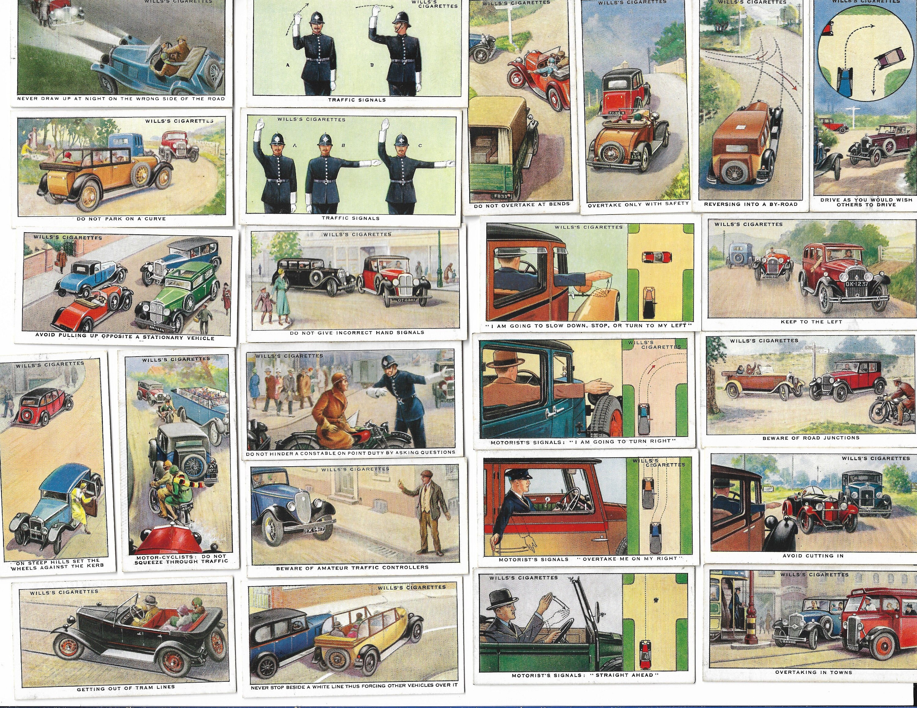 safety first cigarette cards 50 Vintage Cigarette Cards - Safety First. 1934. Full Set. Wills. Tobacco  Cards Trade Cards. Cars Motoring Police Vintage Help Tips