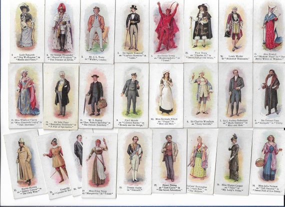 reproduction cigarette cards 25 Vintage Cigarette Cards