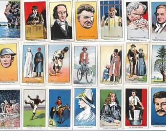 50 Vintage Cigarette Cards - Believe It Or Not. 1934. Full Set. Carreras. Tobacco cards Trade cards. Fact Trivia Cards Gift