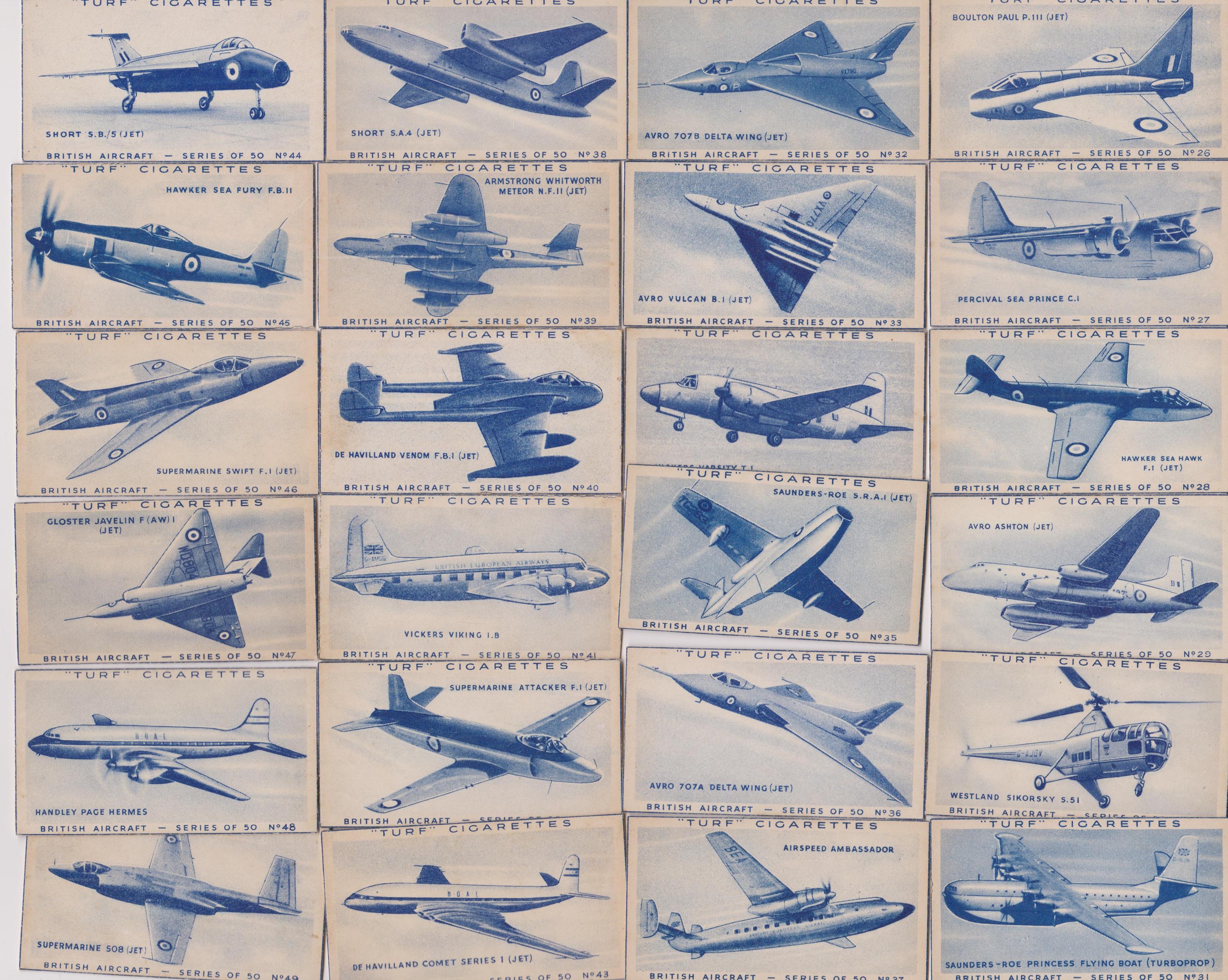 turf cigarette cards british aircraft 50 Vintage Cigarette Cards