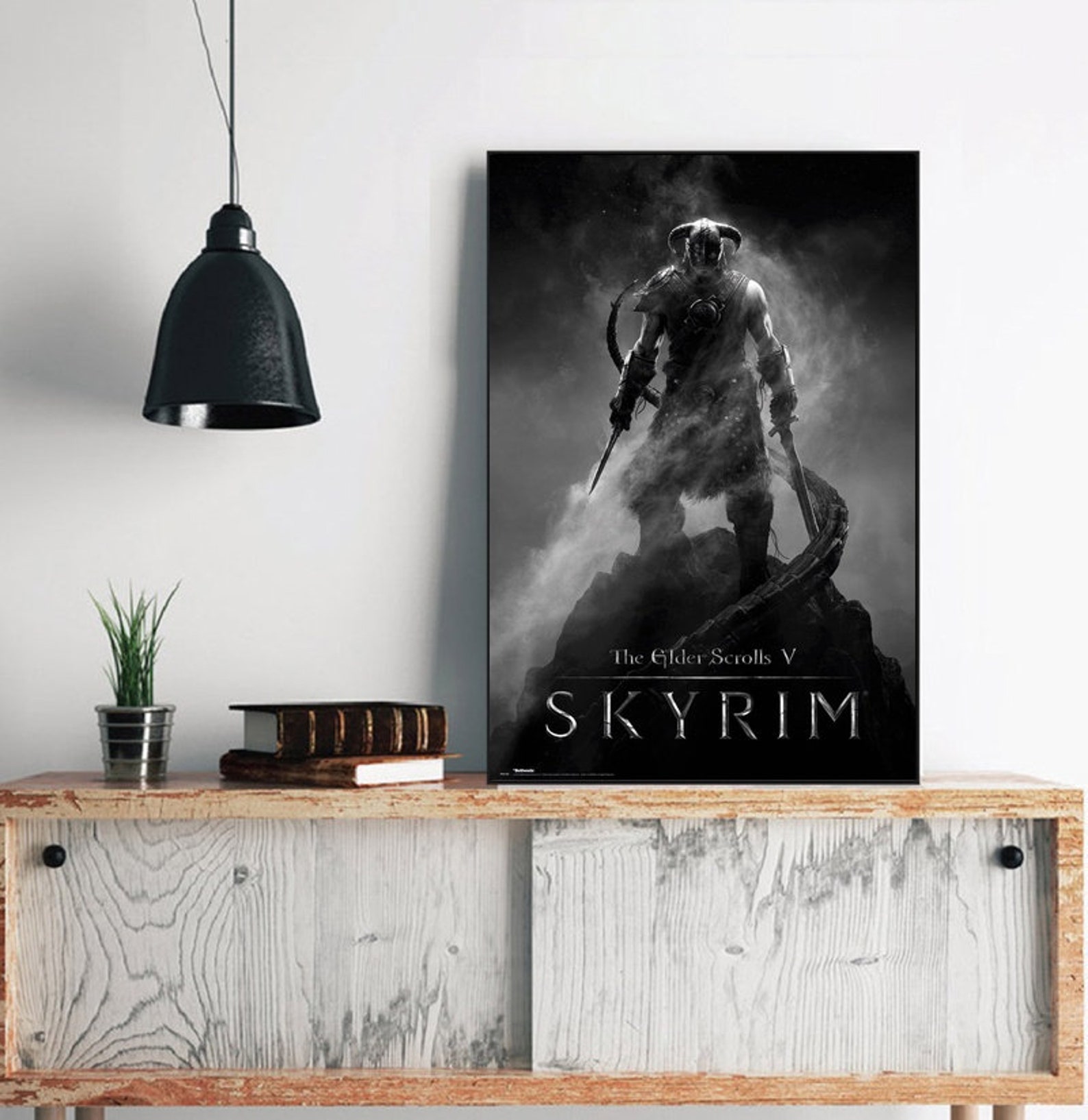 The Elder Scrolls VSkyrim posterVideo gameGame Etsy