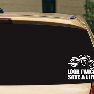 Look Twice Save a Life Vinyl Decal