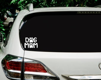 Dog Mom Paw Print Vinyl Decal