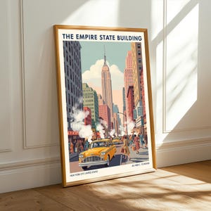 Vintage New York City Art Print: Retro Travel Poster