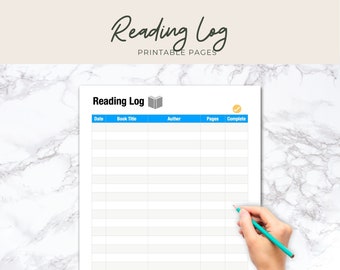 Diário de leitura, registro de leitura, planejador de leitura, registro de livro, rastreador de leitura, registro de leitura, registro de leitura de verão, download instantâneo para impressão