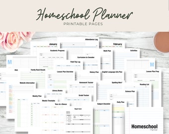 Homeschool Planner, Homeschool Printable, Homeschool Schedule, Homeschool Planner Printable, Daily Schedule, Preschool, PDF Download