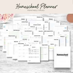 Homeschool Planer, Homeschool Planer, Homeschool Planer, Homeschool Planer, Homeschool Planer, Tagesplaner, Vorschule, PDF Download