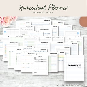 Homeschool Planner, Homeschool Printable, Homeschool Schedule, Homeschool Planner Printable, Daily Schedule, Preschool, PDF Download