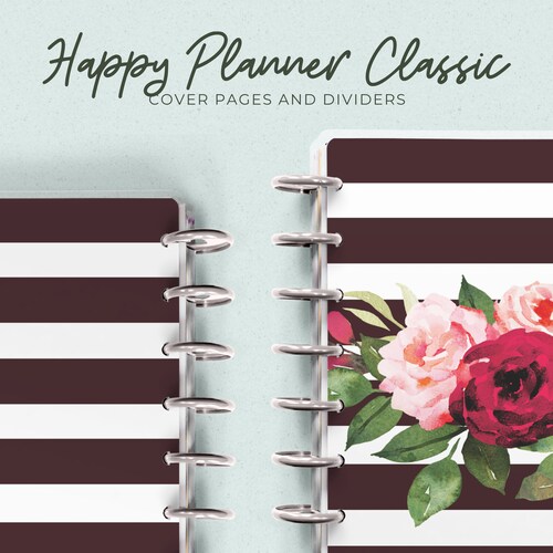 Classic Happy Planner Printable Cover Dashboard and Divider - Etsy