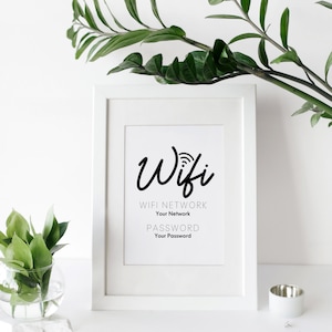 WIFI Password Sign Printable, Password Printable, Wedding Printable, Be Our Guest Sign, Guest Room Sign, WiFi Sign, Printable Wall Art