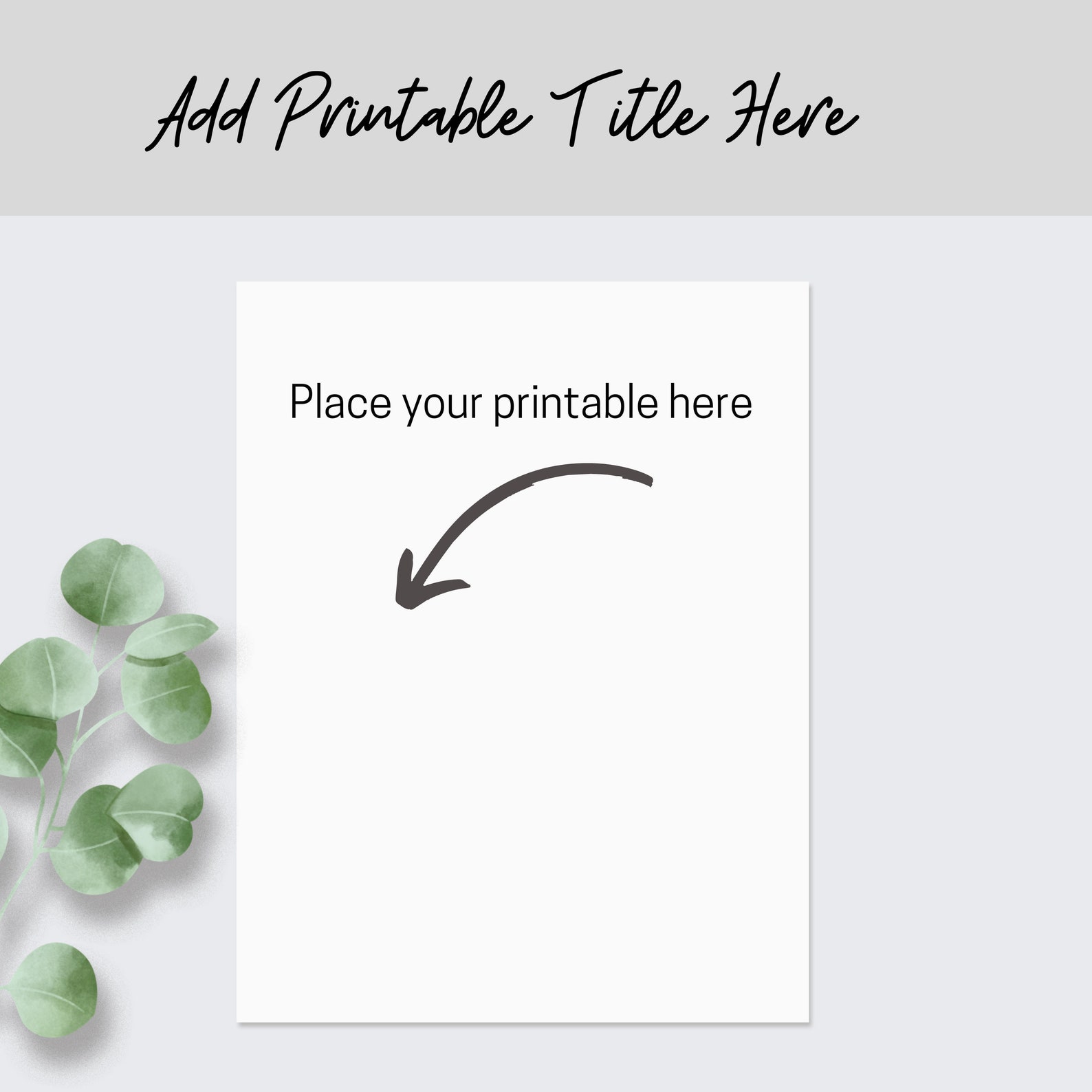 Printable Mockup, Mockup for Etsy, PNG and JPEG Mockup, Simple Minimal