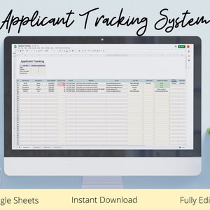 Small Business, Resume Tracker, Applicant Tracking System, Job Applications, Google Sheets, Instant Download
