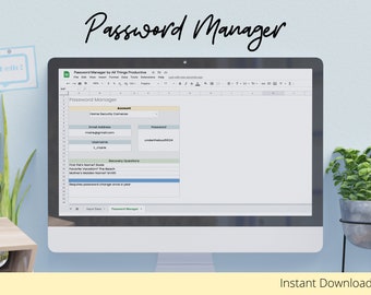 Gerenciador de senhas e rastreador de contas, rastreador de negócios, acesso em qualquer lugar, download instantâneo