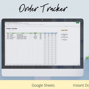 Order Tracker, Google Sheets, Small Business Order Tracker, Gross Profit Tracker, Monthly Order Tracker