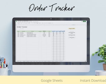 Order Tracker, Google Sheets, Small Business Order Tracker, Gross Profit Tracker, Monthly Order Tracker
