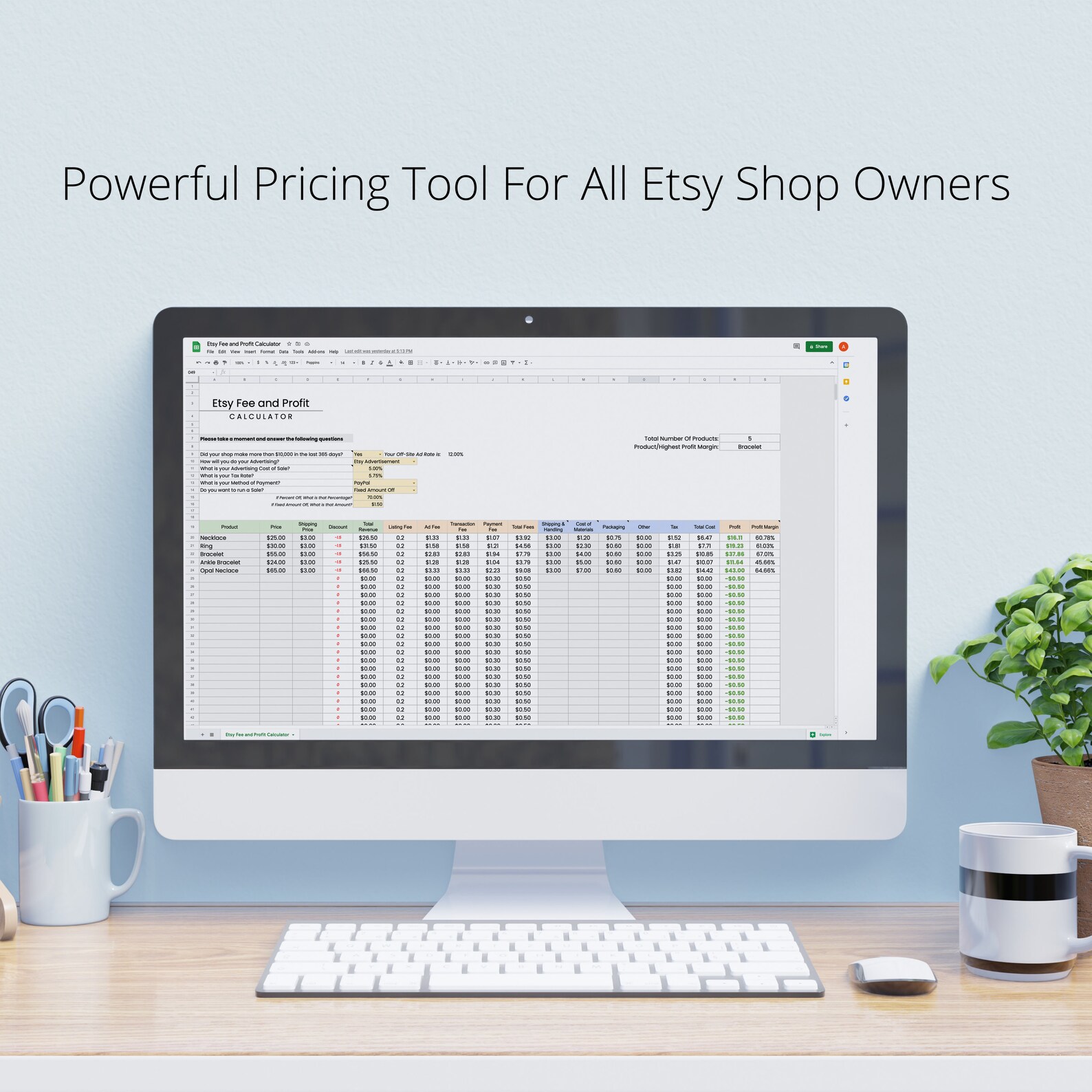 Etsy Fee and Profit Calculator Sell on Etsy Fee Calculator Etsy
