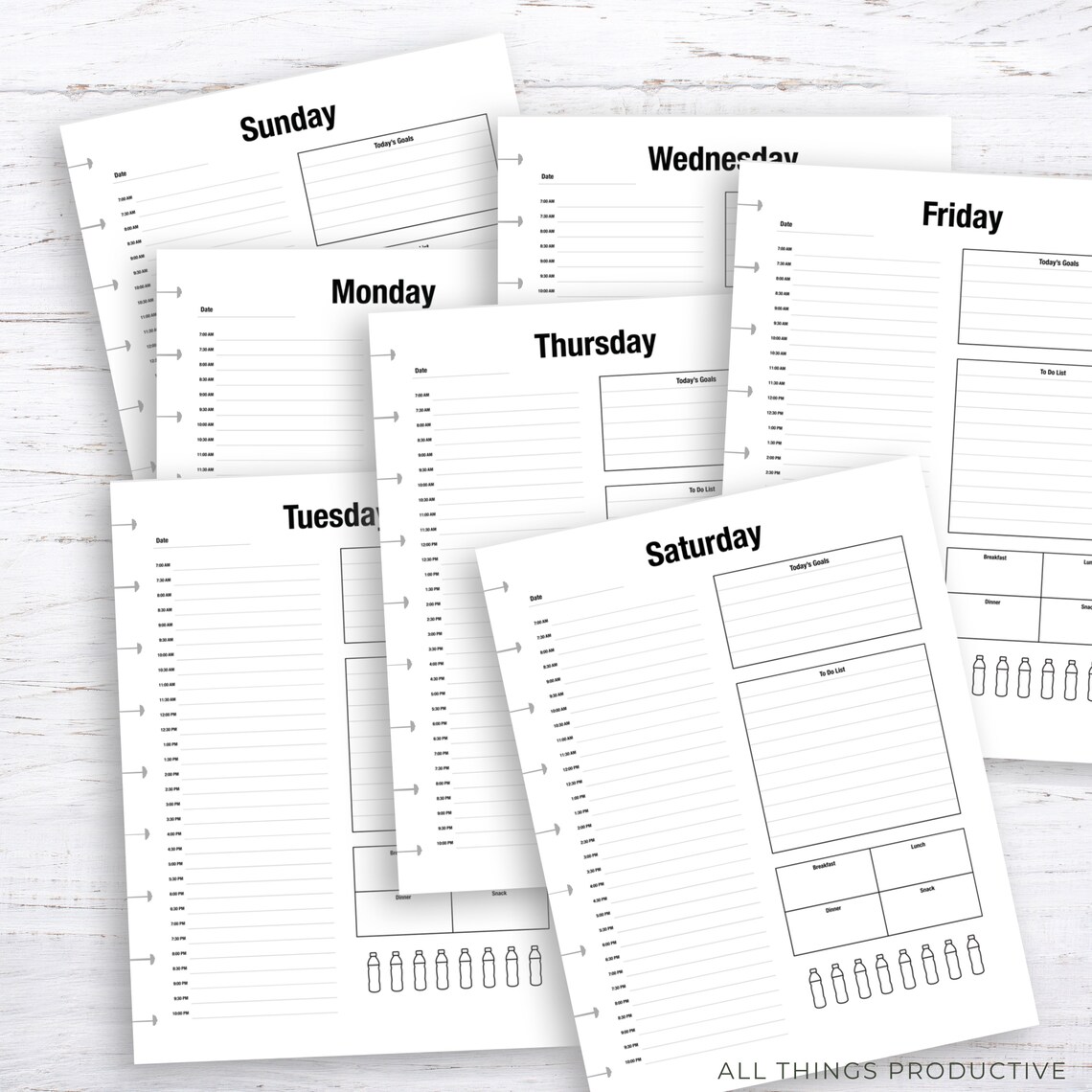 Day at a Glance Printable Inserts Happy Planner Classic - Etsy UK