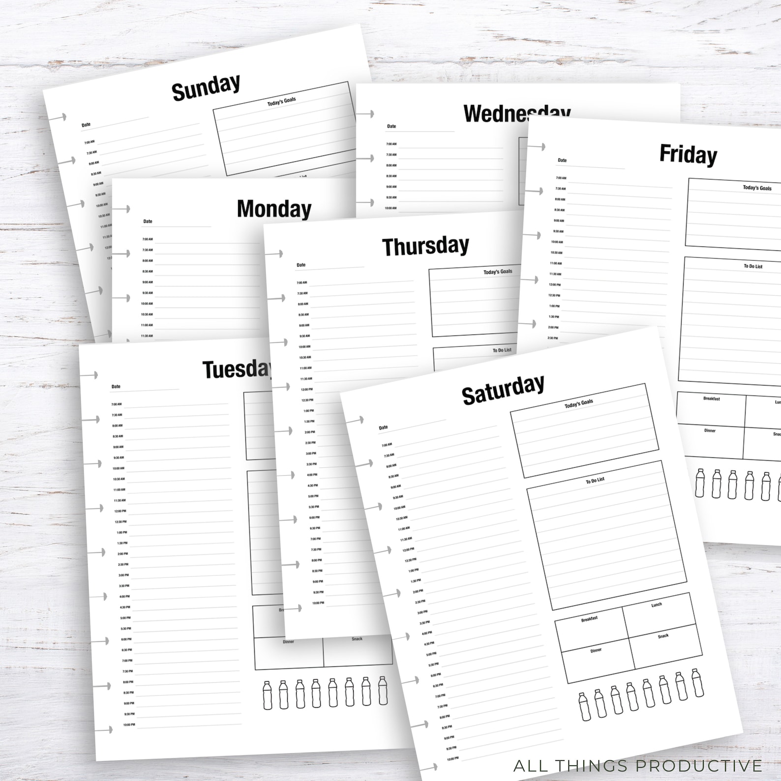 Day at a Glance Printable Inserts Happy Planner Classic - Etsy UK