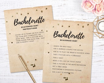 Bachelorette Schnitzeljagd druckbare, Bachelorette Party Spiele, Bachelorette Spiel, lustige Bachelorette, druckbares Spiel, sofortiger Download