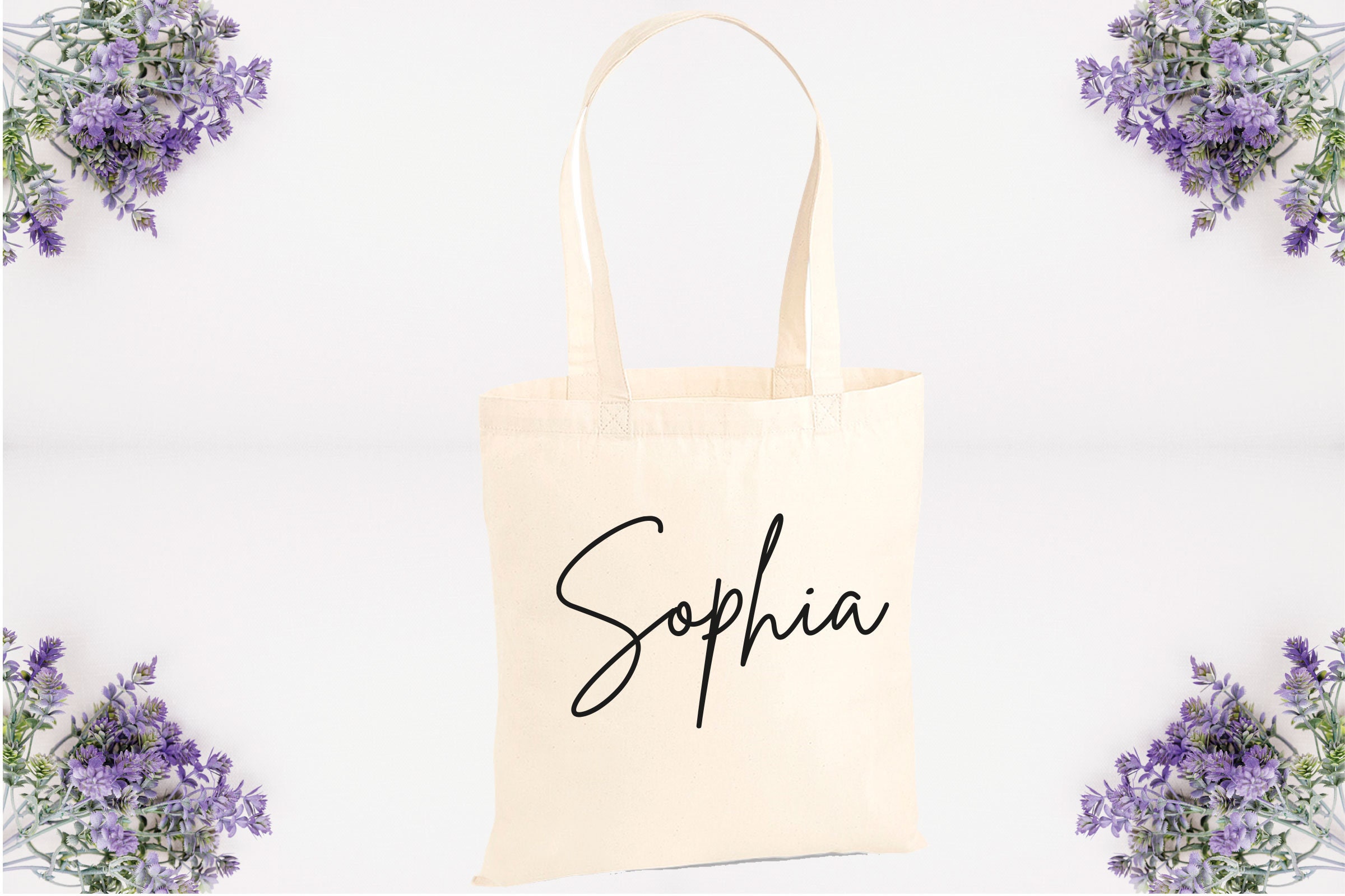 Personalised Name Tote Bag Custom Name Shopping Bag Etsy