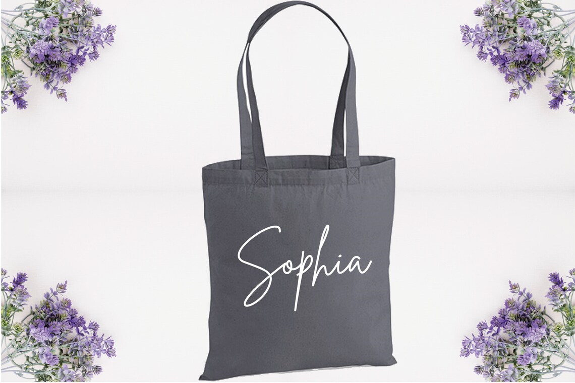 Personalised Name Tote Bag Custom Name Shopping Bag Etsy