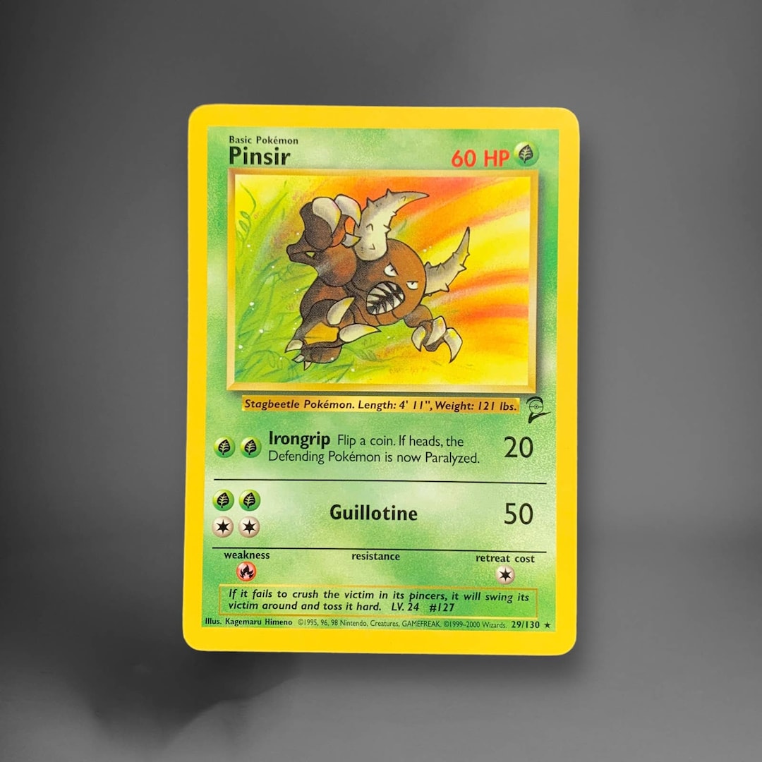 Pokémon TCG Pinsir 29/130 Base Set 2 Unlimited Rare NM/MT Etsy