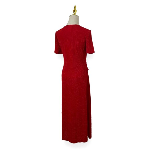 Vintage 80s 90s Nwt Deadstock CONNECTED Red Maxi … - image 4