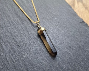 Smoky quartz pendant | crystal pendant | crystal necklace | handmade jewelry | June birthstone | crystal point pendant | natural crystal