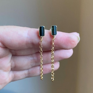 Green tourmaline earrings | turmaline earrings | tourmaline jewelry | Raw Tourmaline Earrings | crystal jewelry | raw green tourmaline