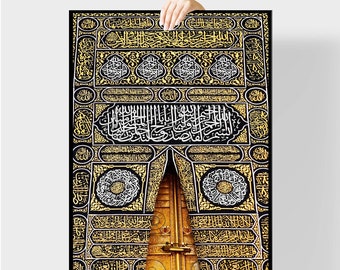 Door Kaaba. Enhanced Matte Paper Poster. Multazam Door Al-Haram Mecca Poster Print, Islamic Home decor, Prayer Area Decor Muslim Gifts
