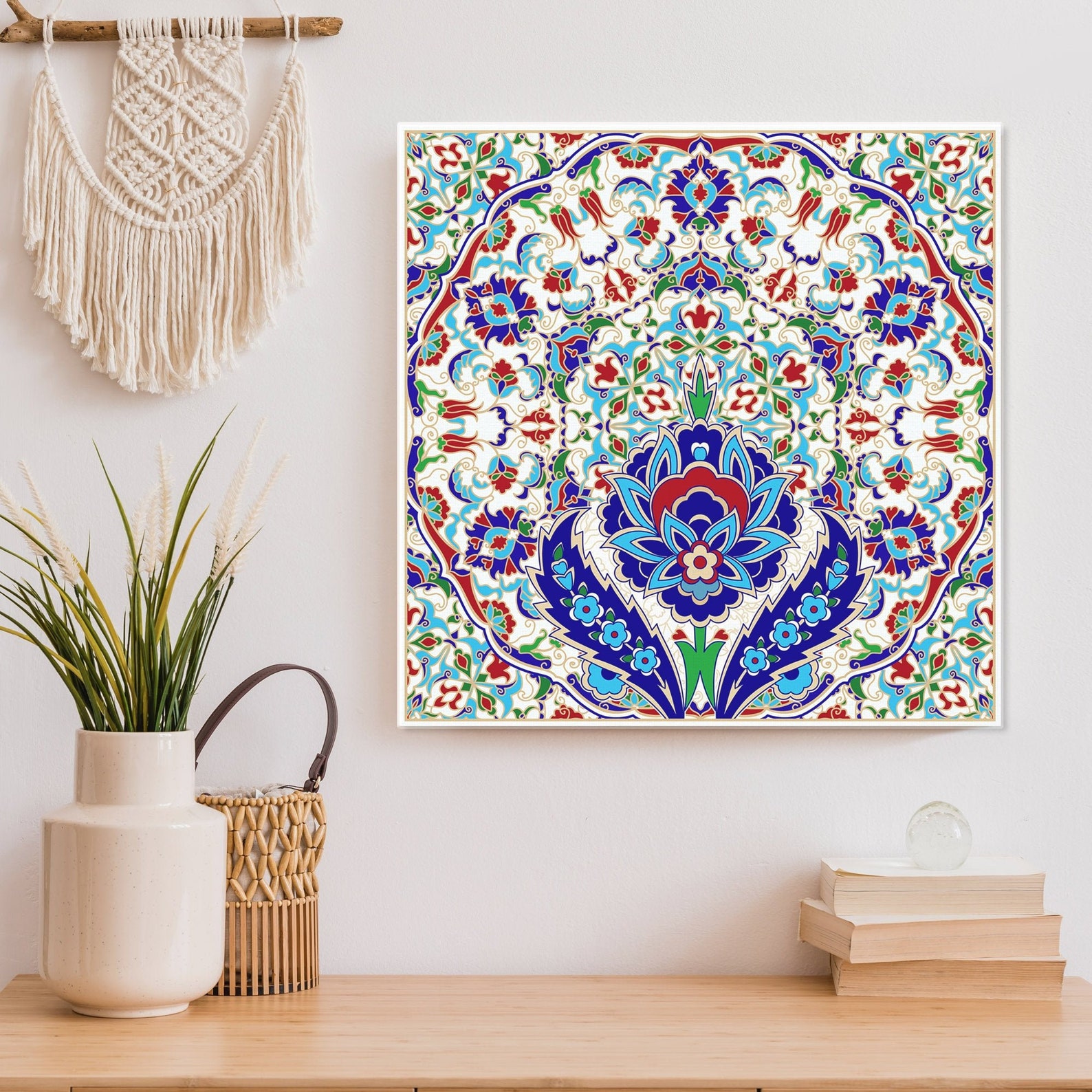 Oriental Turkish Floral Wall Art Wall Display Painting Etsy