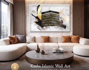 Kaaba Islamic Wall Art | Mecca Artwork, Modern Home Decor (Digital Download)