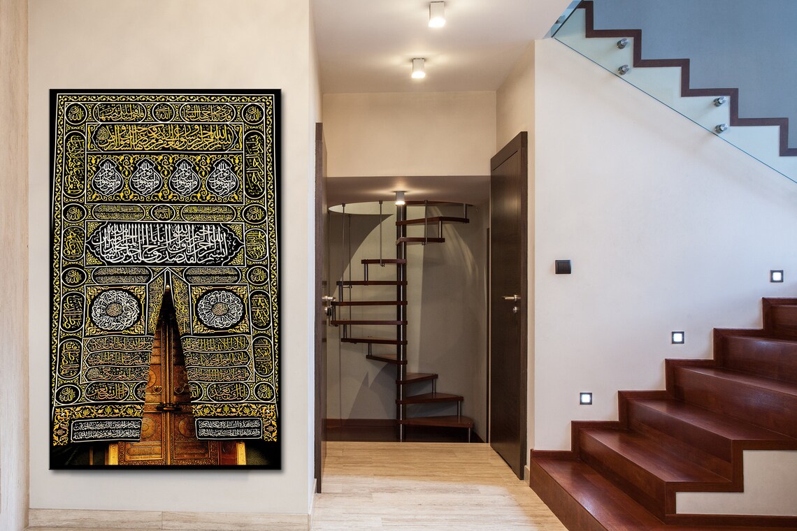 Multazim Kaaba Door Wall Art Kiswa Kabah Canvas Print - Etsy