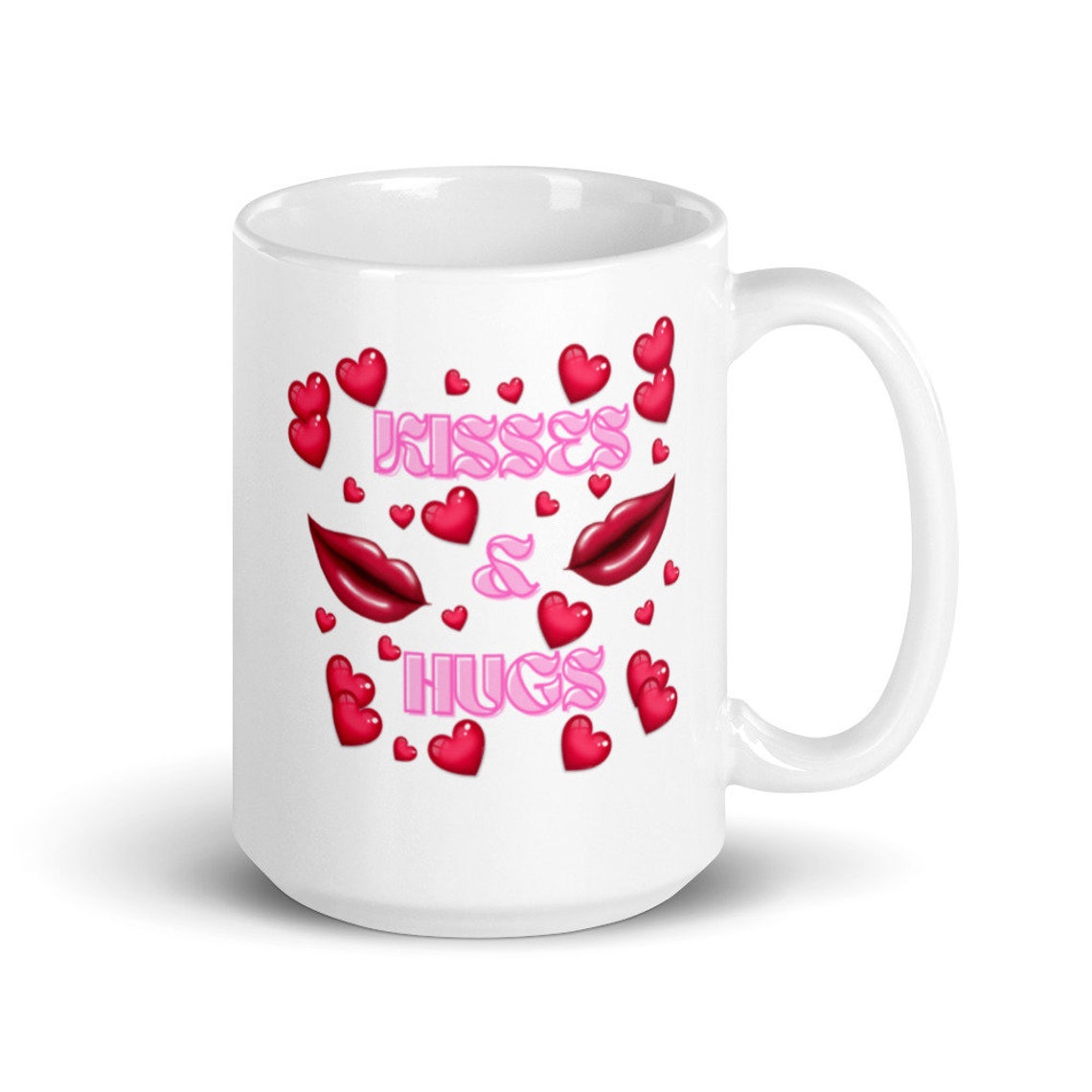 Hugs and Kisses Mug Perfect Gift For Valentines Day Novelty Etsy