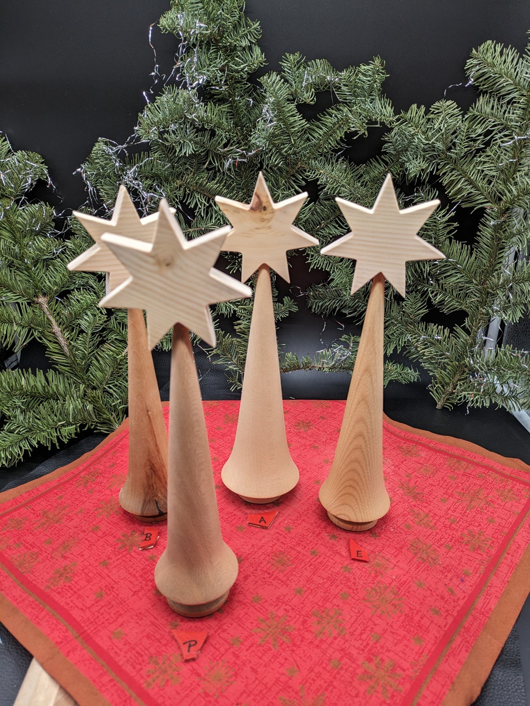 CHRISTMAS TREE TOPPERS With Star, Christmas Tree Tops Made of Different