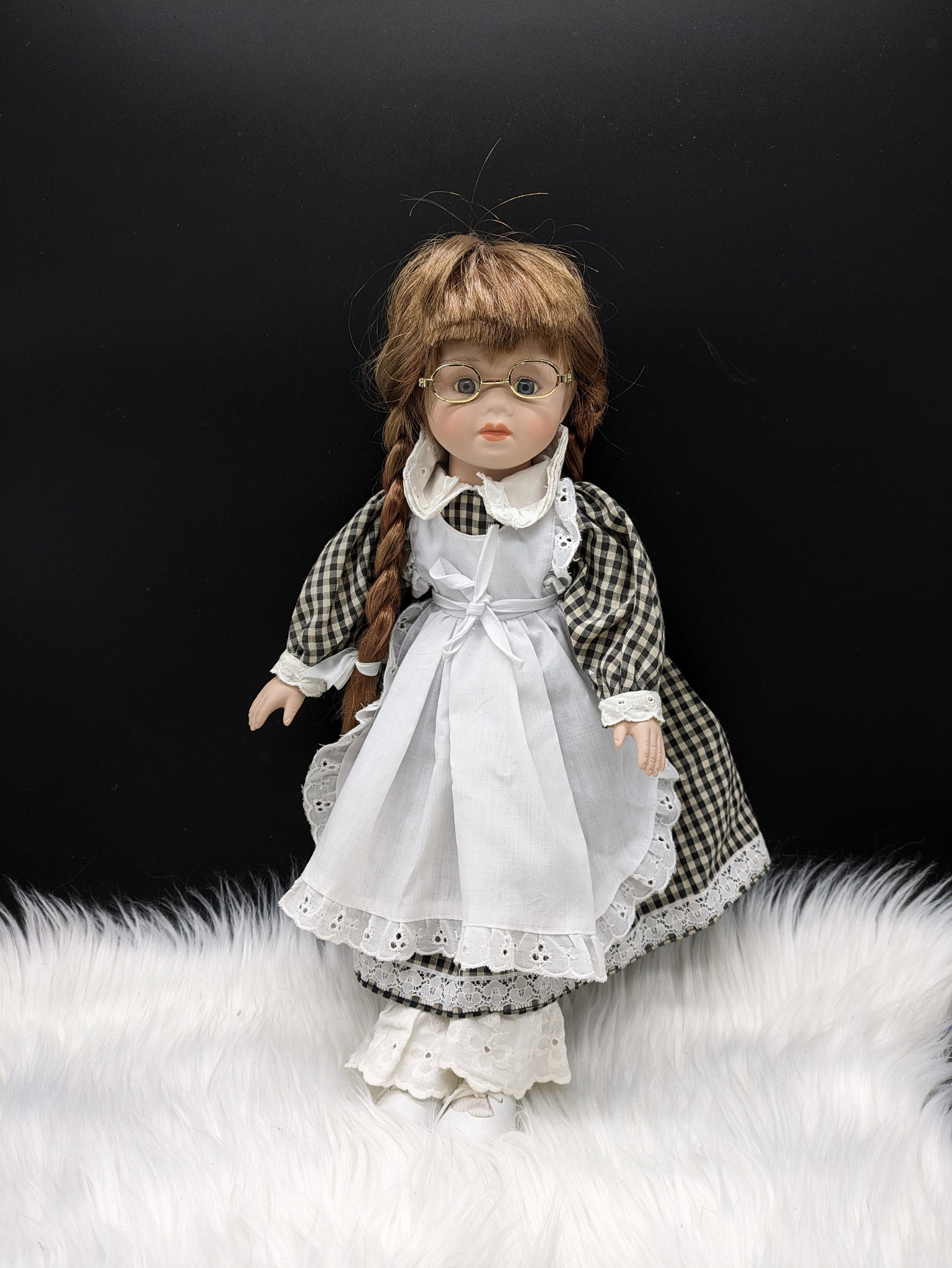 * antique doll ୨୧ .·*° アンティーク ペグドール Unbranded A9T Marked Vintage Style Flower Girl 17
