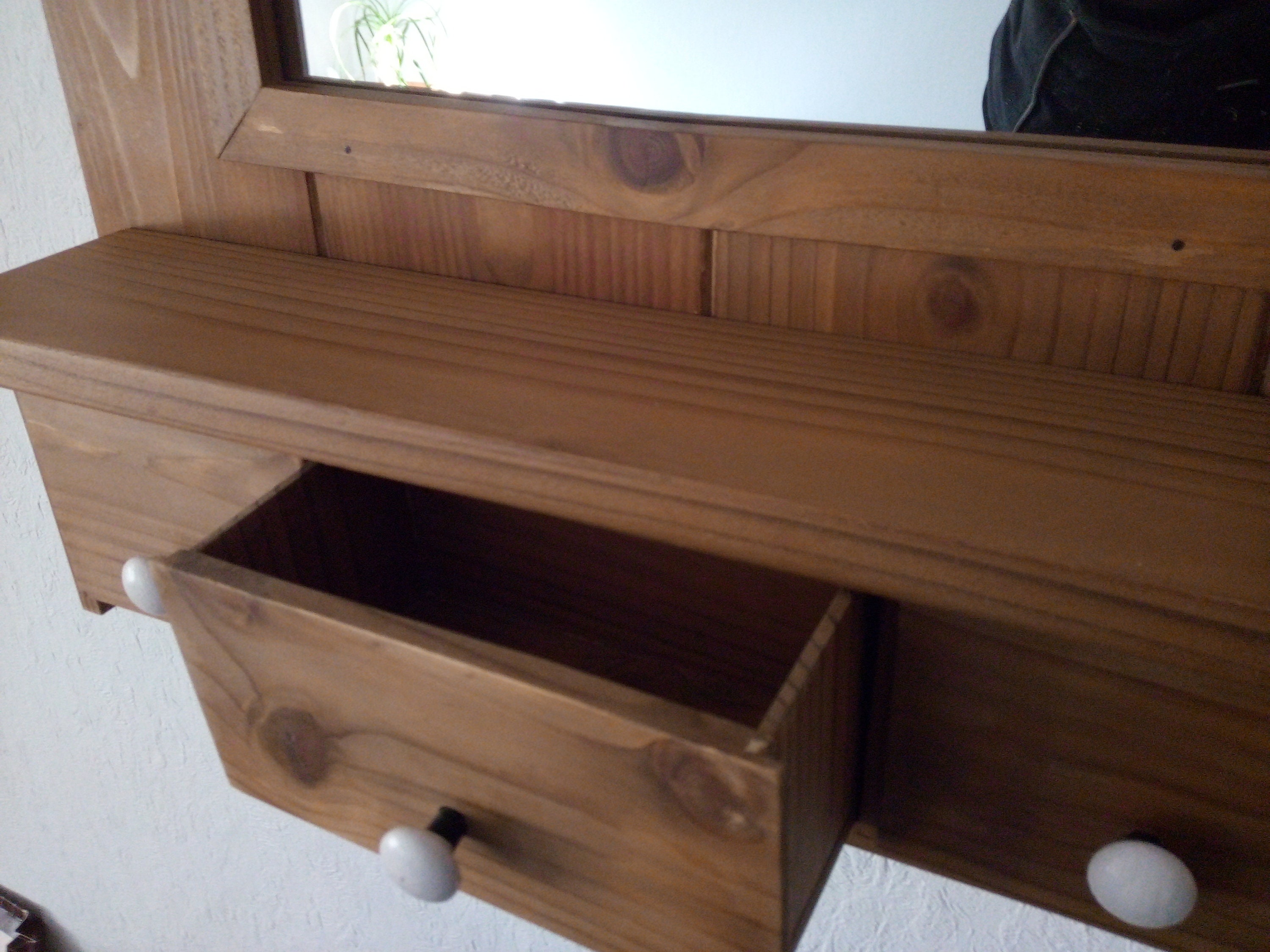 Wandspiegel mit kleiner Ablage und 3 Schubladen | Etsy