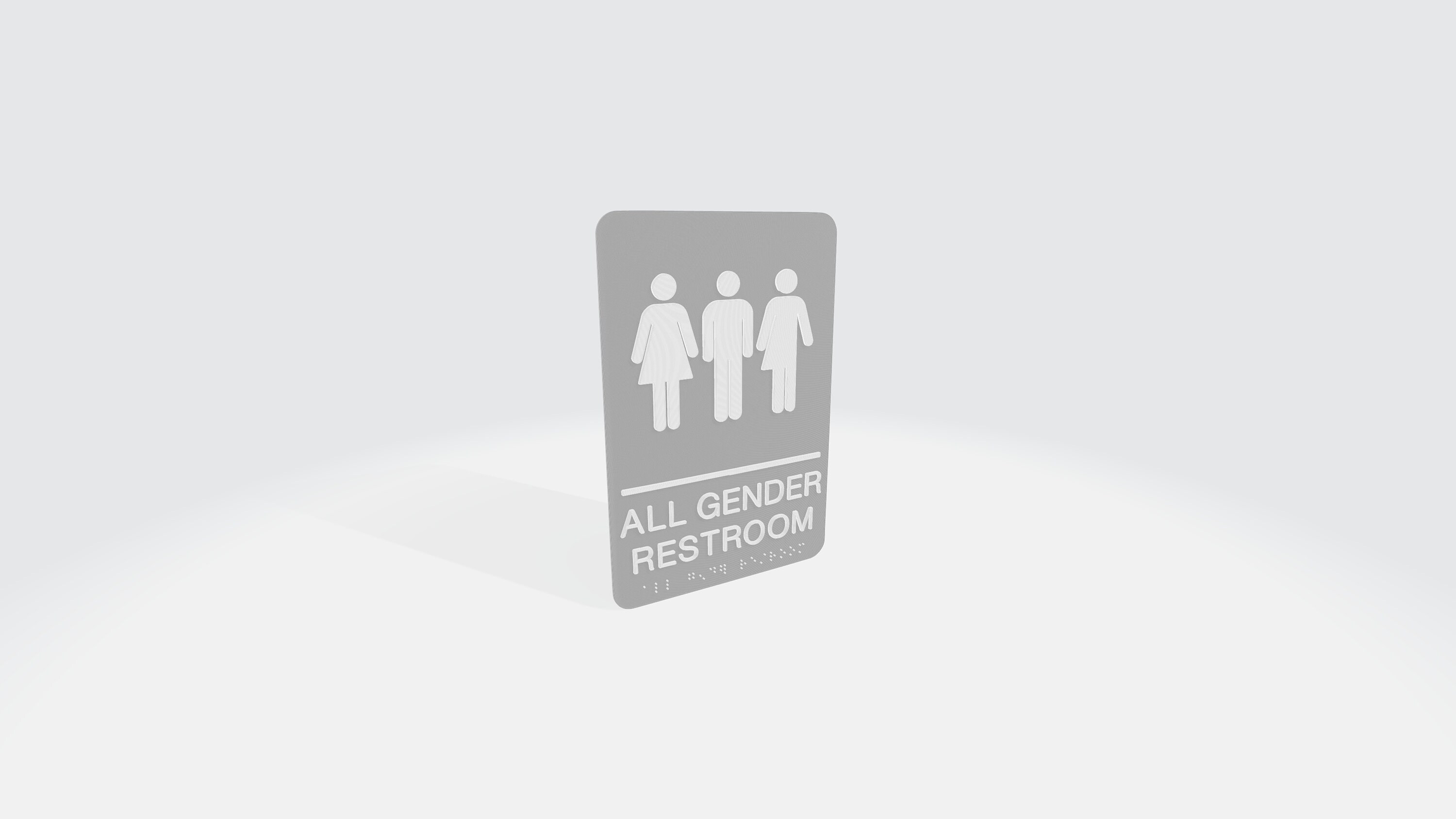 All Inclusive Gender Sign Simple All Gender Bathroom Sign | All Gender Inclusive Restroom Sign ...