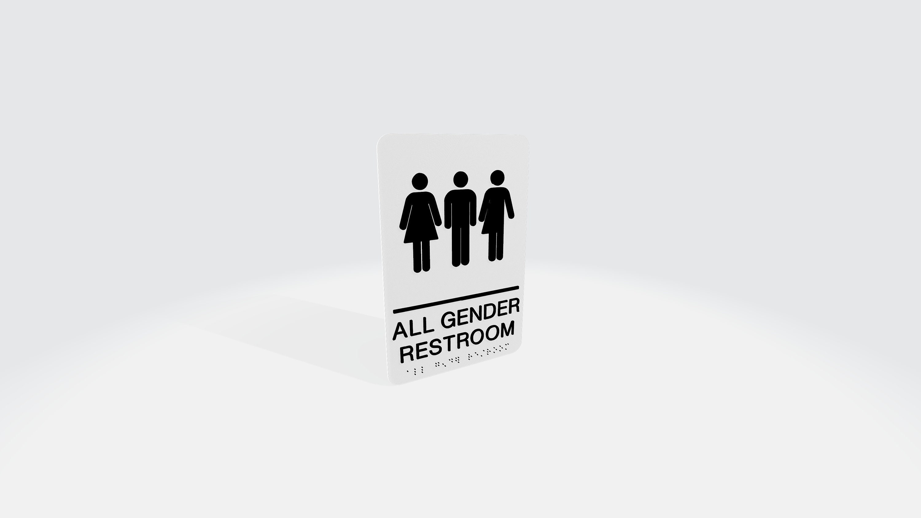 All Inclusive Gender Sign Simple All Gender Bathroom Sign | All Gender Inclusive Restroom Sign ...