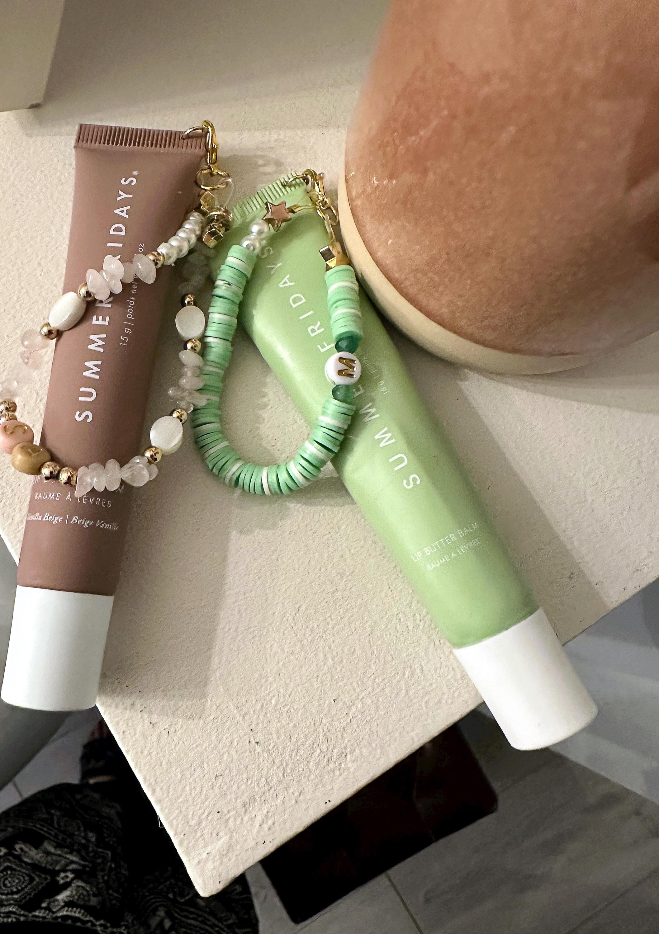 Lip gloss beaded charms