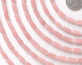 Natural Guava Quartz Faceted Tube Shape Beads, Guava Quartz Gemstone Cylinder Shape Beads Strand, Semi Precious Gemstone Fancy Shape Beads